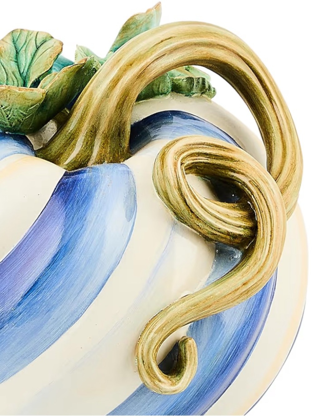 MACKENZIE-CHILDS Royal Swirl Twisted-Stem Pumpkin. New in Box. - Picture 2 of 12